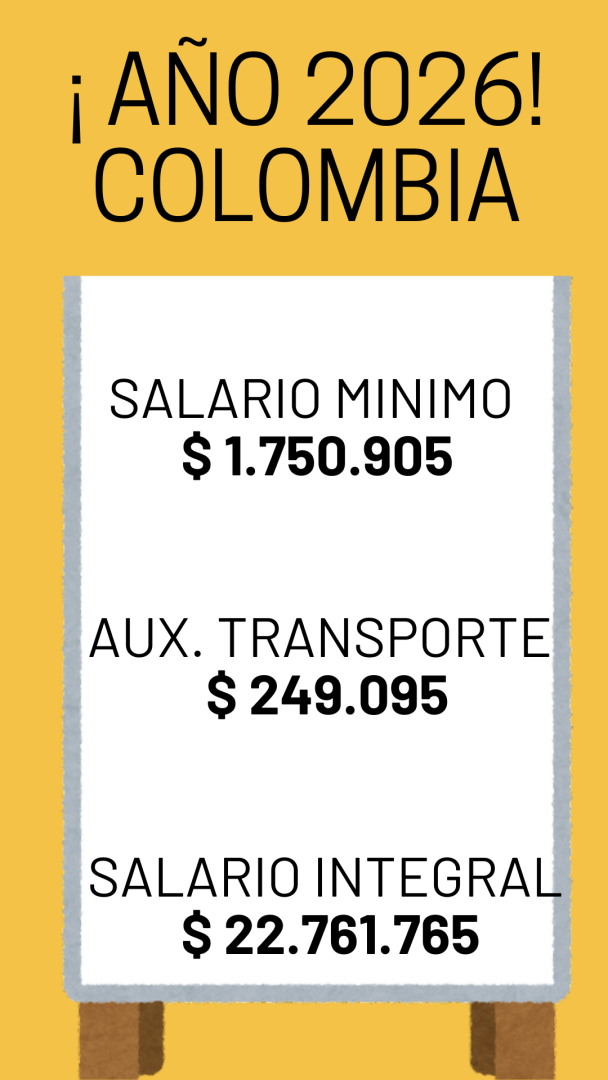Salario Minimo y Aux transporte 2026